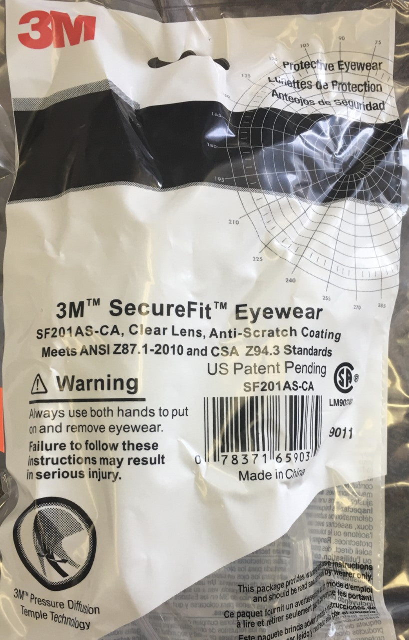 3M secure fit protective eyewear