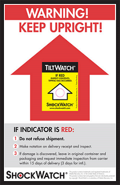 TV Tiltwatch Indicator - The Box Guys - Packing Supplies Toronto, Moving Services Toronto, Boxes, Bubble Wrap, Tape, Paper.